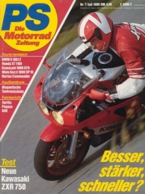 PS 7/1990 – BMW K 100 LT mit 66 kW (90 PS) im Vergleichstest, Honda ST 1100 Pan European mit 74 kW (100 PS) im Vergleichstest