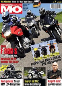 Titelseite: MO 7/2006 – Vergleich BMW F 800 S vs. Kawasaki ER-6f vs. Yamaha FZ6 Fazer