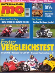 Titelseite: MO 7/1994 – Test Kawasaki Estrella; Harley-Davidson Heritage Special