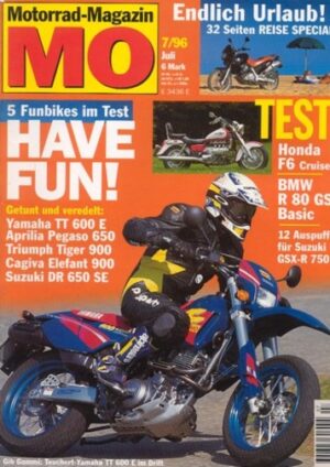 MO 7/1996 – Test Yamaha TDM 850; Honda F6C Valkyrie; BMW R 80 GS Basic