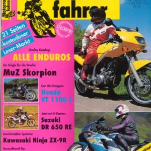 Motorradfahrer 7/1994 – Test MZ Skorpion Sport; Honda VT 1100 C Shadow; Test Kawasaki ZX-9R Ninja; Test Suzuki DR 650 RE