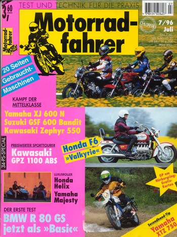 07_26.jpg Motorradfahrer 7/1996 – Test BMW R 80 GS Basic; Kawasaki Zephyr 550; Suzuki GSF 600 Bandit; Yamaha XJ 600 N
