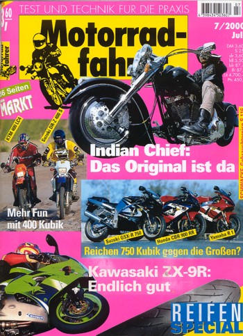 Motorradfahrer Heft 7/2000 – Honda CBR 900 RR, Suzuki GSX-R 750, Yamaha YZF-R1