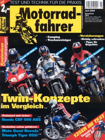Motorradfahrer Heft 7/2004 – BMW R 1100 S vs. MZ 1000 S vs. Suzuki SV 1000 S, Honda CBF 500
