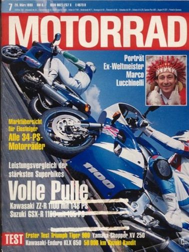 MOTORRAD 7/1993 – Kawasaki ZZ-R 1100; Suzuki GSX-R 1100; Test Triumph Tiger 900; Test Ducati 888 Strada