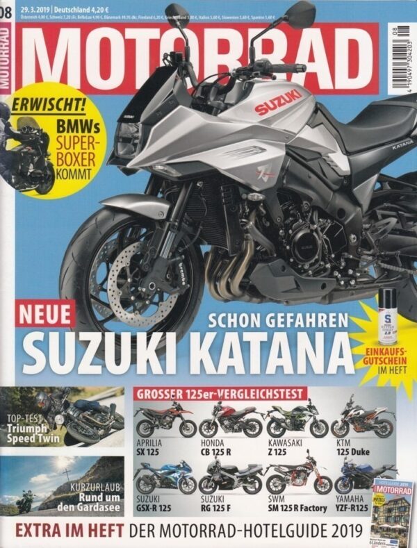 MOTORRAD 08/2019 – Suzuki Katana, Triumph Speed Twin, Aprilia SX 125