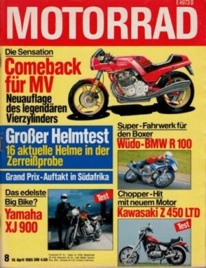 MOTORRAD 8/1985 – Test Yamaha SRX 600; Laverda 1000 SFC; Yamaha XJ 900 N