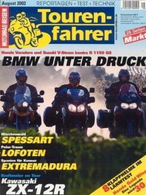 Tourenfahrer 8/2002 – BMW R 1150 GS mit 62,5 kW (85 PS) im Vergleichstest, Honda XL 1000 V Varadero mit 69 kW (94 PS) im Vergleichstest