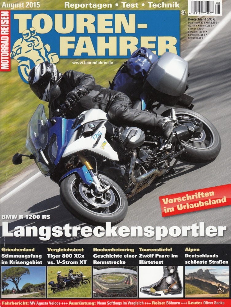 Titelbild: TOURENFAHRER 8/2015 – Suzuki V-Strom 650 XT vs. Triumph Tiger 800 XCx