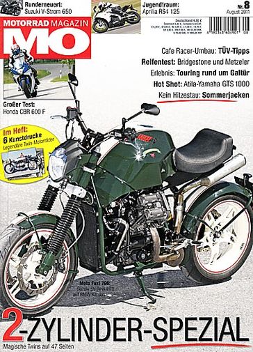 MO 8/2011 – Test Honda CBR 600 F; Vorstellung Ducati 900 SS