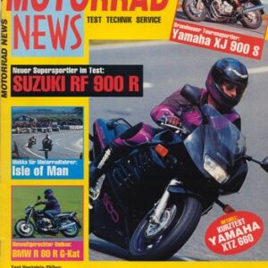 MOTORRAD NEWS 8/1994 – Yamaha XJ 900 S Diversion mit 66 kW (89,4 PS) Vorstellung; Suzuki RF 900 R mit 72 kW (98 PS) Test & Technik
