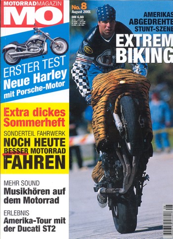 MO 8/2001 – Test Harley-Davidson V-Rod; Suzuki GSX 1400, Kawasaki ZR-7 S im Vergleich