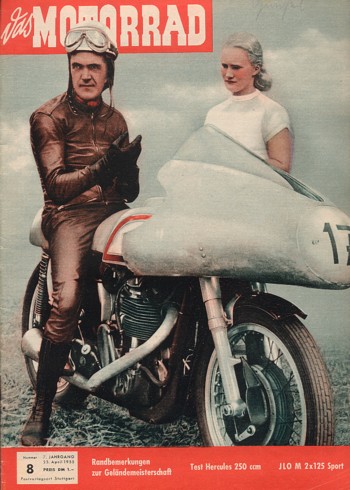 das MOTORRAD 8/1955 – Test Hercules 250 ccm, Test & Technik eines Motorrad-Oldtimers