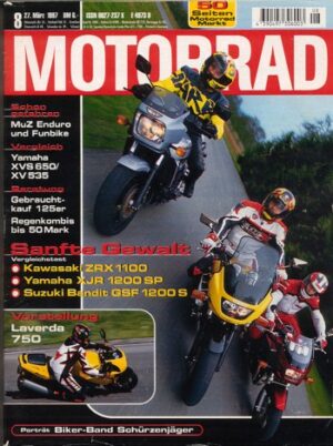 MOTORRAD 8/1997 – Kawasaki ZRX 1100 vs. Suzuki GSF 1200 S Bandit vs. Yamaha XJR 1200 SP