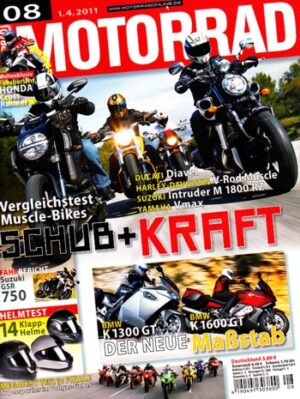 MOTORRAD 8/2011 – Test Honda Crossrunner; Top-Test BMW K 1300 GT / 1600 GT