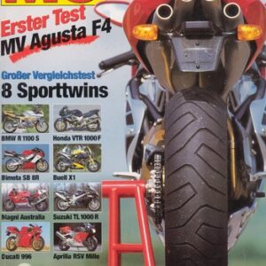 MO 8/1999 – Test MV Agusta F4 750 Serie Oro; Vergleich BMW R 1100 S vs. Magni Guzzi Australia und andere