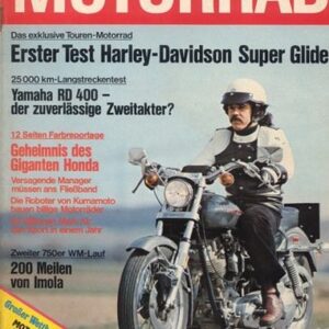 MOTORRAD 8/1977 – Test Harley-Davidson Super Glide; Test Yamaha TY 50 Mokick; Yamaha RD 400; Megola, ein Motorrad-Veteran
