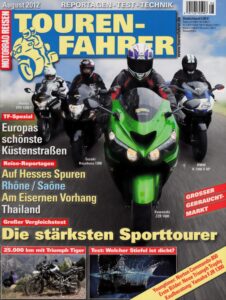 Titelseite: Tourenfahrer 8/2012 – BMW K 1300 S vs. VFR vs. ZZR 1400 vs. Hayabusa