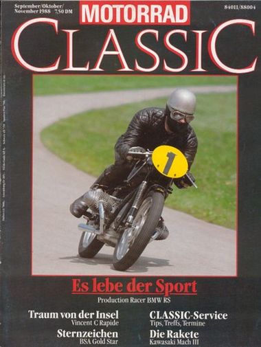 Motorrad Classic 9/10/11/1988 – BMW RS; Kawasaki 500 H1; BSA Gold Star