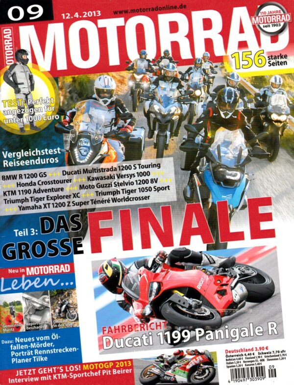 MOTORRAD 9/2013 – Test Aprilia RSV4 R APRC + ABS; Gebrauchtkauf Kawasaki VN 900