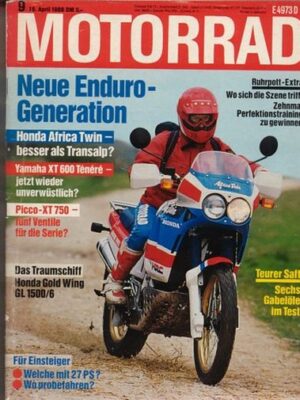 MOTORRAD 9/1988 – Test Honda GL 1500 Gold Wing; Honda XRV 650 Africa Twin