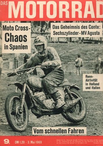 Titelbild: DAS MOTORRAD 9/1969 – Yamaha YR-1 und YR-3; MV Agusta Sechszylinder