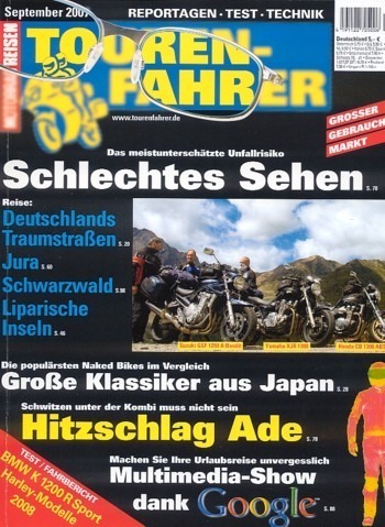 Tourenfahrer 9/2007 – Honda CB 1300 vs. Bandit 1250 A vs. Yamaha XJR 1300