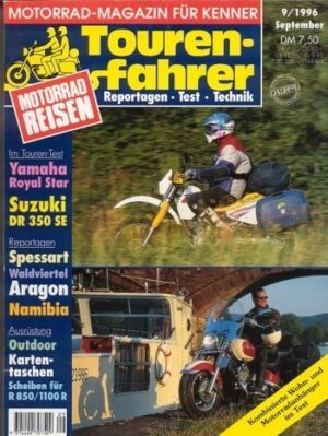Tourenfahrer 9/1996 – Suzuki DR 350 SE mit 22 kW (30 PS) als Reise-Motorrad, Honda CBR 1100 XX mit 72 kW (98 PS) Probefahrt