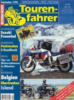 Tourenfahrer 9/1998 – Kawasaki VN 1500 Classic Tourer mit 47 kW (64 PS) im Vergleichstest, Kawasaki Voyager XII mit 71 kW (97 PS) Probefahrt