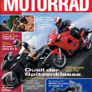 MOTORRAD 9/1997 – Vergleich BMW K 1200 RS vs. Honda CBR 1100 XX