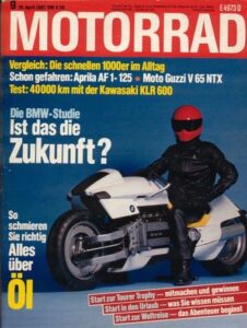 Titelseite: MOTORRAD 9/1987 – MV Agusta 500 / 350, die Rennmaschinen; Dauertest Kawasaki KLR 600 E