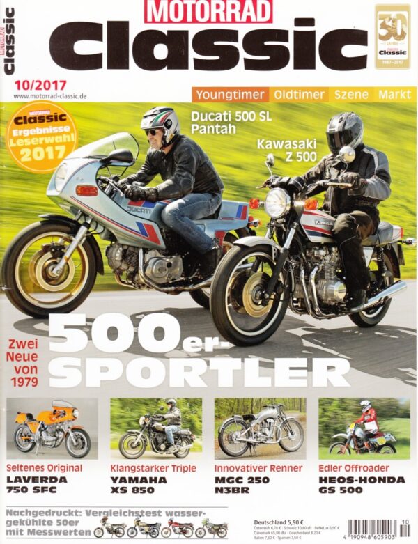 MOTORRAD Classic 10/2017 – Ducati 500 SL Pantah, Kawasaki Z 500