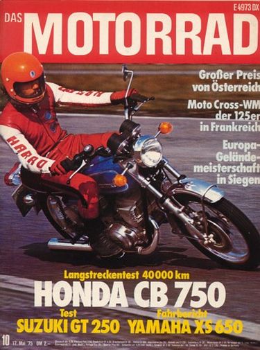 DAS MOTORRAD 10/1975 – Honda CB 750 Four; Test Yamaha XS 650; Test Suzuki GT 250