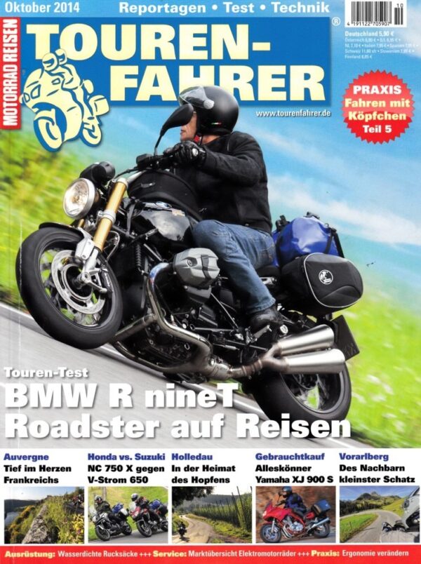TOURENFAHRER 10/2014 – BMW R nineT; Honda NC 750 X vs. Suzuki V-Strom 650