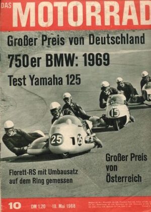 DAS MOTORRAD 10/1968 – Kreidler Florett RS; Test Yamaha 125 YAS-1; BMW R 50 / R 60 / R 69