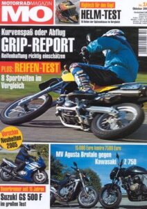 Titelseite: MO 10/2004 – Harley-Davidson V-Rod vs. Honda VTX 1800 und andere im Vergleich