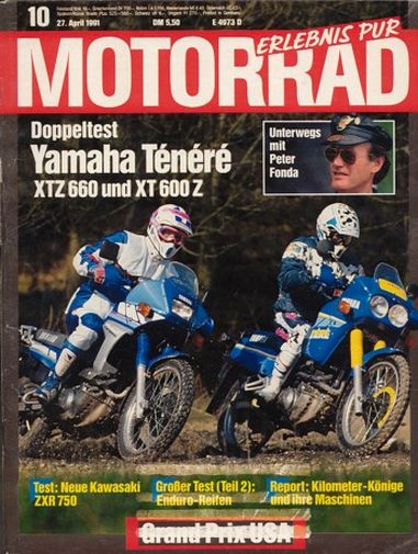 MOTORRAD 10/1991 – Test Kawasaki ZXR 750; Yamaha XTZ 660 Ténéré; Yamaha XT 600 Z Ténéré; Test Moto Guzzi California III C i.e.