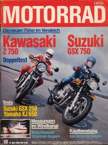 MOTORRAD 10/1980 – Vergleich Kawasaki Z 750; Vergleich Suzuki GSX 750; Test Yamaha XJ 650; Test Puch Cobra 6 GTL