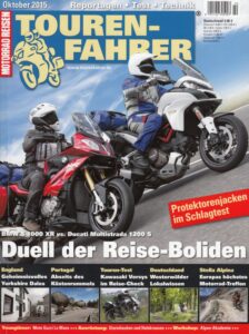 Titelseite: TOURENFAHRER 10/2015 – BMW S 1000 XR vs. Ducati Multistrada 1200 S