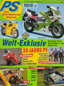 Titelseite: PS 10/1994 – Ducati 888, hier von Hegemann getunt, Suzuki GSX-R 1100, hier von Bodo Schmidt getunt