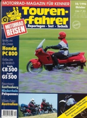 Tourenfahrer 10/1996 – Honda CB 500 vs. Suzuki GS 500 E; Honda PC 800