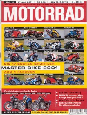 MOTORRAD 10/2001 – Test Honda GL 1800 Gold Wing; Sachs Roadster 800 im Vergleich