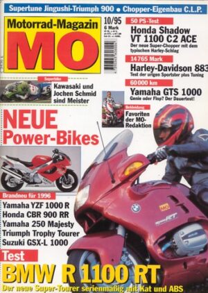 MO 10/1995 – Test BMW R 1100 RT; Harley-Davidson Sportster 883; Dauertest-Bilanz Yamaha GTS 1000