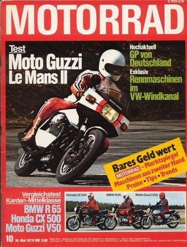 MOTORRAD 10/1979 – Honda CX 500; BMW R 65; Moto Guzzi V 50 II; Test Moto Guzzi 850 Le Mans II