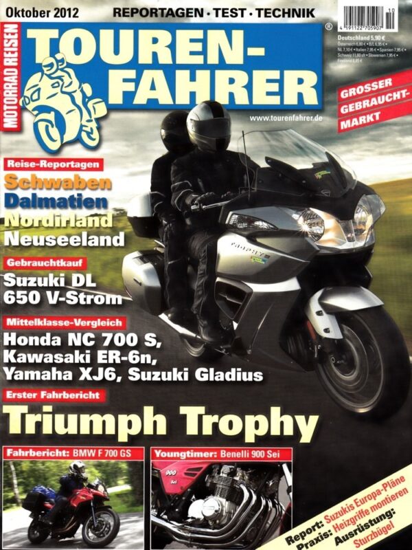 Tourenfahrer 10/2012 – Honda NC 700 S vs. ER-6n vs. Gladius vs. XJ6