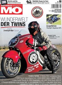 Titelseite: MO 10/2010 – Test Triumph Daytona 675; BMW R 1200 R, hier von Wunderlich getunt