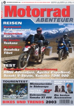 11-12_4.jpg Motorrad ABENTEUER 11/12 2002 – BMW R 1150 GS Adventure; Aprilia ETV 1000 Caponord; Yamaha TDM 900; Suzuki DL 1000 V-Strom
