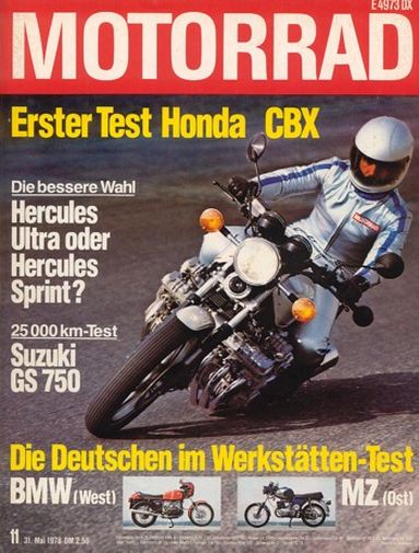 MOTORRAD 11/1978 – Test Honda CBX; Hercules K 50 Sprint; Test Moto Morini 250; Test Suzuki GS 750