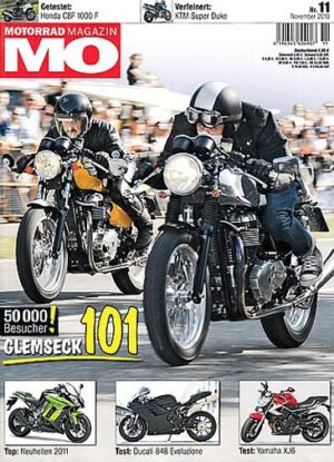 MO 11/2010 – Test Yamaha XJ6; Ducati 848 EVO; Honda CBF 1000 F