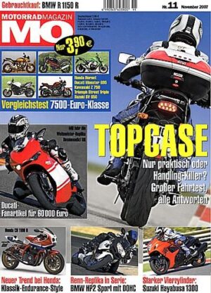 MO 11/2007 – Test Suzuki GSX 1300 R Hayabusa; Gebrauchtberatung BMW R 1150 R